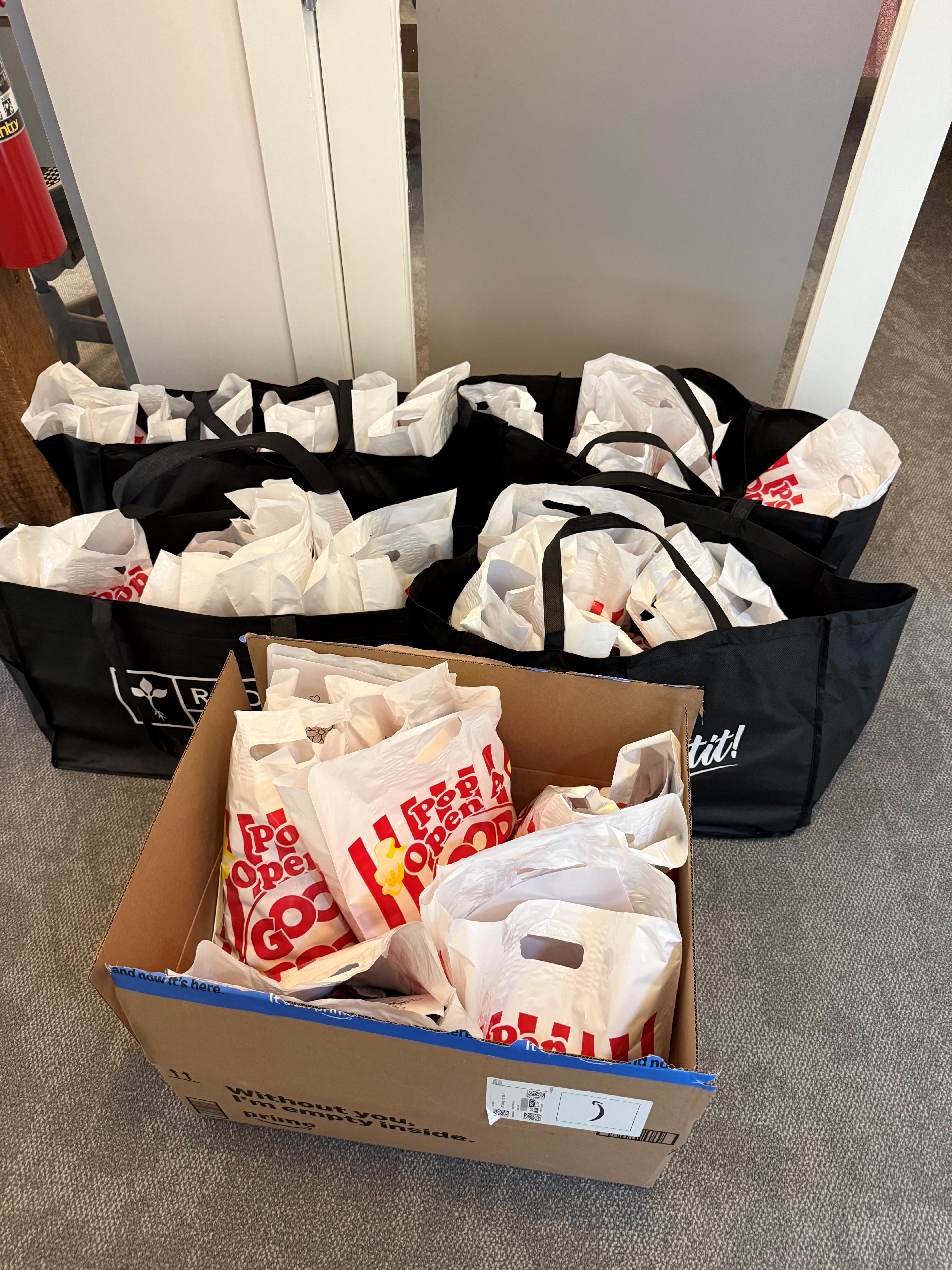 backed packed and prepared for distribution