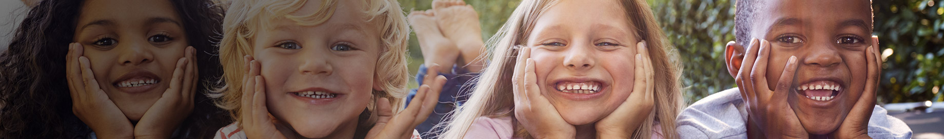 Kids smiling and having fun